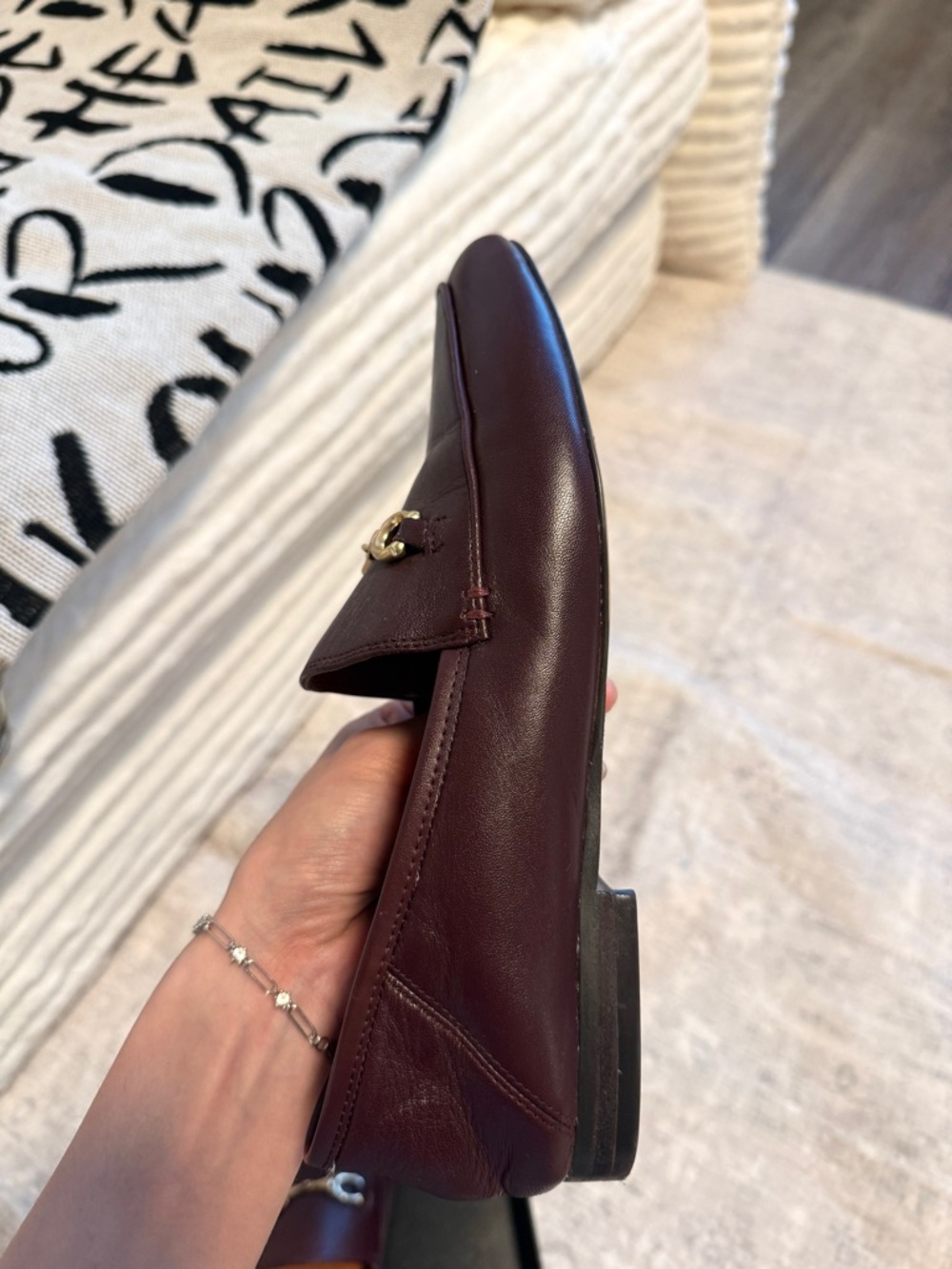 COACH Haley leather loafers | Wine burgundy | Size 7 - Picture 6 of 14